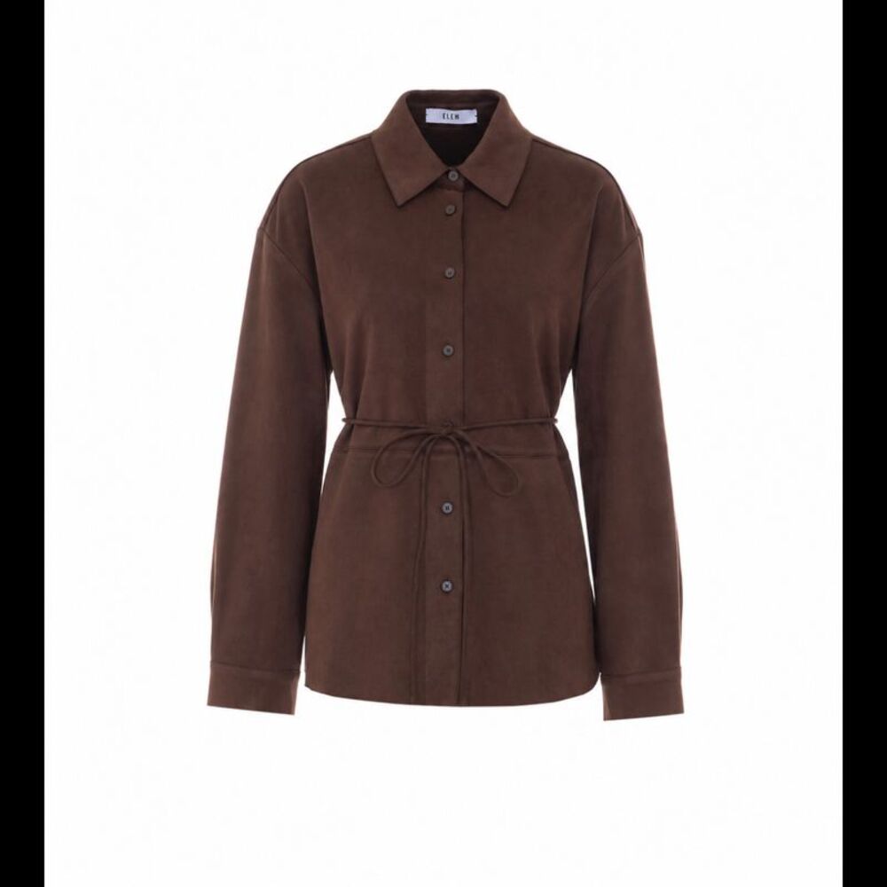 Eleh Women Suede Effect Shirt
